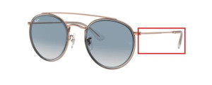 Aste originali Ray-Ban RB3647N, colore 9068 · Rame