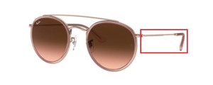 Aste originali Ray-Ban RB3647N, colore 9069 · Rosa
