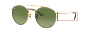 Aste originali Ray-Ban RB3647N, colore 9122 · Oro