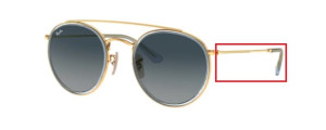Aste originali Ray-Ban RB3647N, colore 9123 · Oro