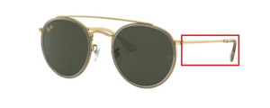 Aste originali Ray-Ban RB3647N, colore 9210 · Oro lucido