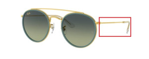 Aste originali Ray-Ban RB3647N, colore 9235 · Legend oro