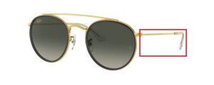 Aste originali Ray-Ban RB3647N, colore 9238 · Legend oro