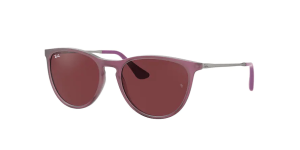 Ray-Ban RJ9060S JUNIOR ERIKA, colore 705675 rubber trasparente fuxia
