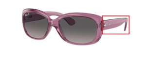 Aste originali Ray-Ban RB4101 Jackie Ohh, colore 6591 · Trasparente viola