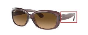 Aste originali Ray-Ban RB4101 Jackie Ohh, colore 6593 · Trasparente marrone scuro