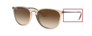 Aste originali Ray-Ban RB4171 Erika, colore 6514 · Trasparente marrone lucido