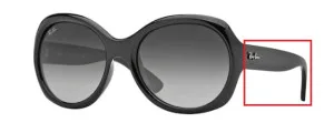 Aste originali Ray-Ban RB4191, colore 601 · Nero
