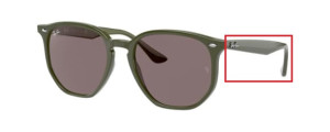 Aste originali Ray-Ban RB4306, colore 6575 · Verde
