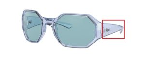 Aste originali Ray-Ban RB4337 Pezzi, colore 6542 · Blu chiaro