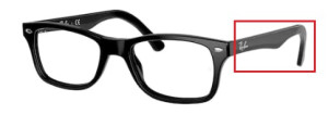Aste originali Ray-Ban RB5228 vista, colore 2000 · Nero lucido