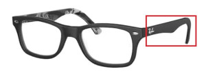 Aste originali Ray-Ban RB5228 vista, colore 5405 · Superiore mat nero su tex camuflage