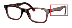 Aste originali Ray-Ban RB5228 vista, colore 5628 · Opal marrone
