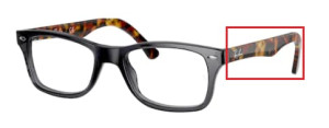 Aste originali Ray-Ban RB5228 vista, colore 5629 · Opal grigio