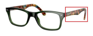 Aste originali Ray-Ban RB5228 vista, colore 5630 · Opal verde