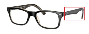 Aste originali Ray-Ban RB5228 vista, colore 5912 · Carey