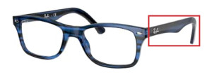 Aste originali Ray-Ban RB5228 vista, colore 8053 · Striato blu