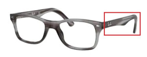 Aste originali Ray-Ban RB5228 vista, colore 8055 · Striato grigio