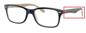 Aste originali Ray-Ban RB5228 vista, colore 8119 · Trasparente blu