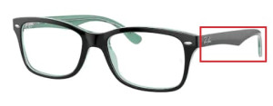 Aste originali Ray-Ban RB5228 vista, colore 8121 · Nero