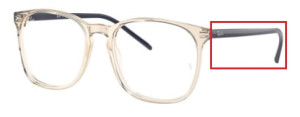 Aste originali Ray-Ban RB5387 vista, colore 8138 · Trasparente marrone