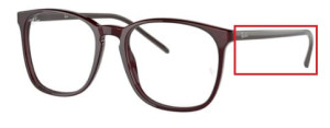 Aste originali Ray-Ban RB5387 vista, colore 8139 · Trasparente viola