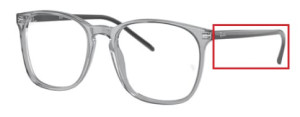 Aste originali Ray-Ban RB5387 vista, colore 8140 · Trasparente grigio
