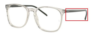 Aste originali Ray-Ban RB5387 vista, colore 8141 · Trasparente