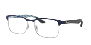 Ray-Ban RX8416, colore 3016 · Blu opaco su argento