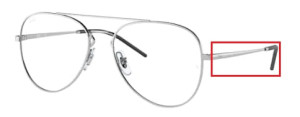 Aste originali Ray-Ban RB6413 vista, colore 2501 · Argento