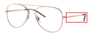 Aste originali Ray-Ban RB6413 vista, colore 3094 · Rosa oro