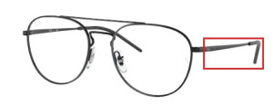 Aste originali Ray-Ban RB6414 vista, colore 2509 · Nero lucido