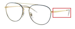 Aste originali Ray-Ban RB6414 vista, colore 2979 · Oro superiore blu