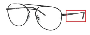 Aste originali Ray-Ban RB6414 vista, colore 3044 · Rubber nero