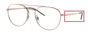Aste originali Ray-Ban RB6414 vista, colore 3094 · Rosa oro
