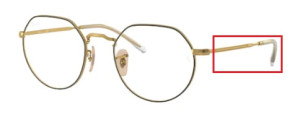 Aste originali Ray-Ban RB6365 vista JACK, colore 2890 · Oro