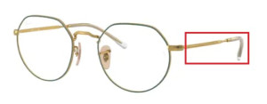Aste originali Ray-Ban RB6365 vista JACK, colore 3136 · Petroleum