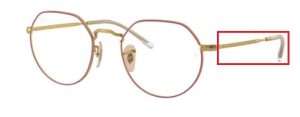 Aste originali Ray-Ban RB6365 vista JACK, colore 3137 · Viola