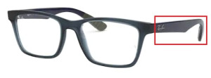 Aste originali Ray-Ban RB7025 vista, colore 5796 · Trasparent blu scuro