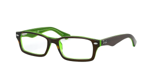 Ray-Ban RY1530, colore 3665 · Marrone su verde fluo