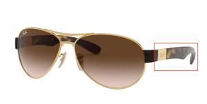 Aste originali Ray-Ban RB3509 Pezzi, colore 001 · Oro