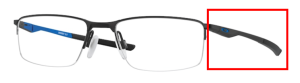 Aste originali Oakley OO3218 Socket 5.5, colore 04 · Nero satinato