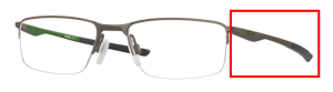 Aste originali Oakley OO3218 Socket 5.5, colore 02 · Satinato pewter