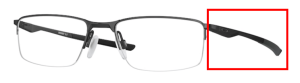 Aste originali Oakley OO3218 Socket 5.5, colore 01 · Nero lucidato