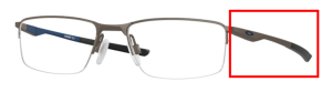 Aste originali Oakley OO3218 Socket 5.5, colore 06 · Satinato pewter/poisedon blu
