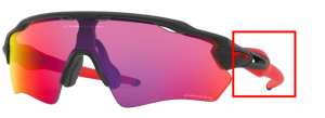 Aste originali Oakley OO9001 Radar EV XS Path, colore 06 · Nero opaco