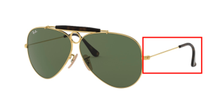 Aste originali Ray-Ban RB3138 Shooter, colore 181 · Oro