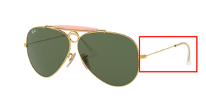 Aste originali Ray-Ban RB3138 Shooter, colore 001 · Oro