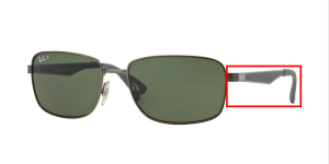 Aste originali Ray-Ban RB3529, colore 029/9A · Opaco gunmetal verde scuro polarizzato