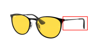 Aste originali Ray-Ban RB3539 Erika Metal, colore 002 · Nero